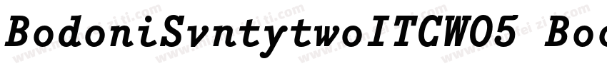 BodoniSvntytwoITCW05 BookIt Regular字体转换
